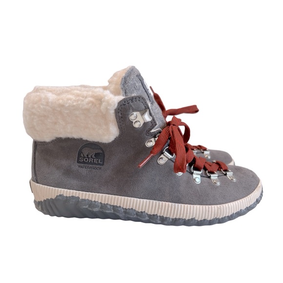 Sorel Waterproof Suede Winter Lace‎ Up Boots Out ‘N About Plus Conquest - Picture 1 of 11